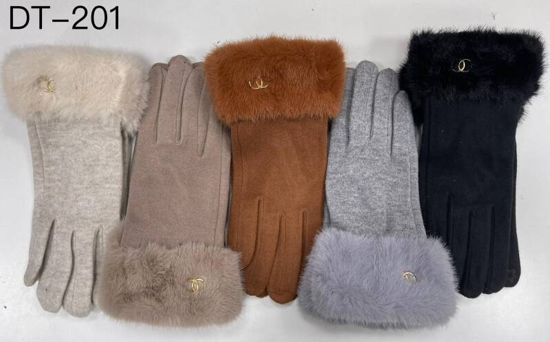 Rękawiczki damskie zimowe Roz Standard, Mix kolor Paczka 12 szt
